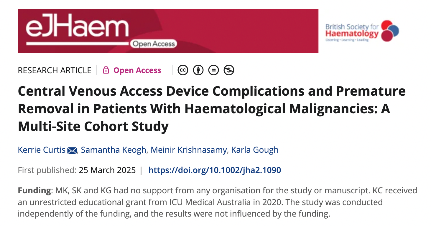 CVAD Complications in Haematology Patients: A Call for Evidence-Based Practice CVAD Complications in Haematology Patients: A Call for Evidence-Based Practice